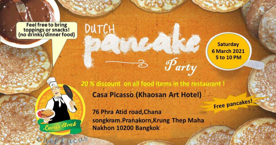 Dutch Pancake Party at Khaosan Art Hotel
